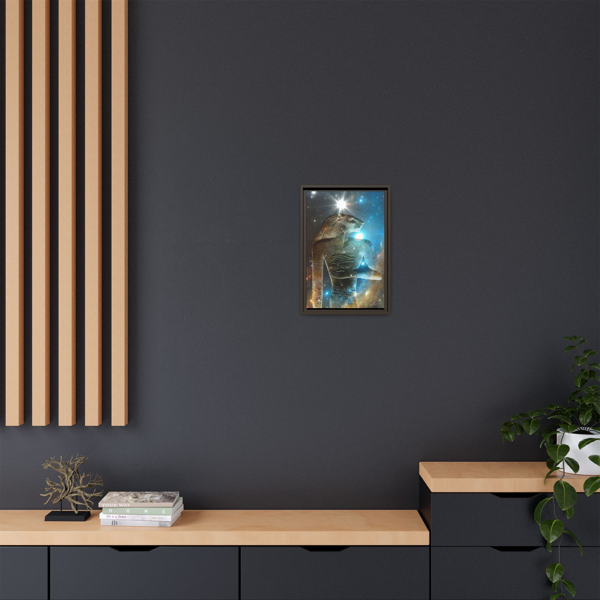 Abydos Leeuw-man canvas, mat, met lijst - Afbeelding 44