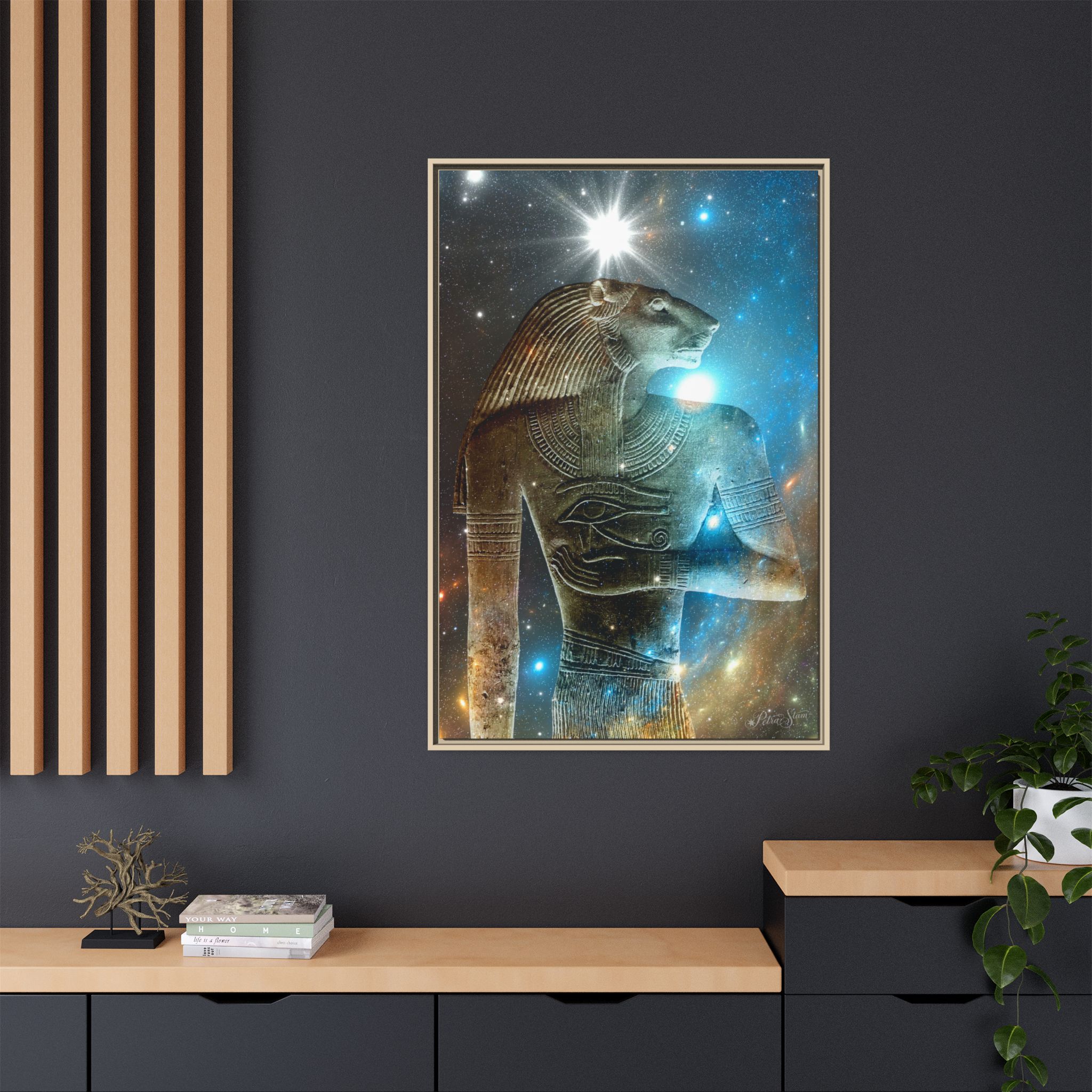 Abydos Leeuw-man canvas, mat, met lijst - Afbeelding 92