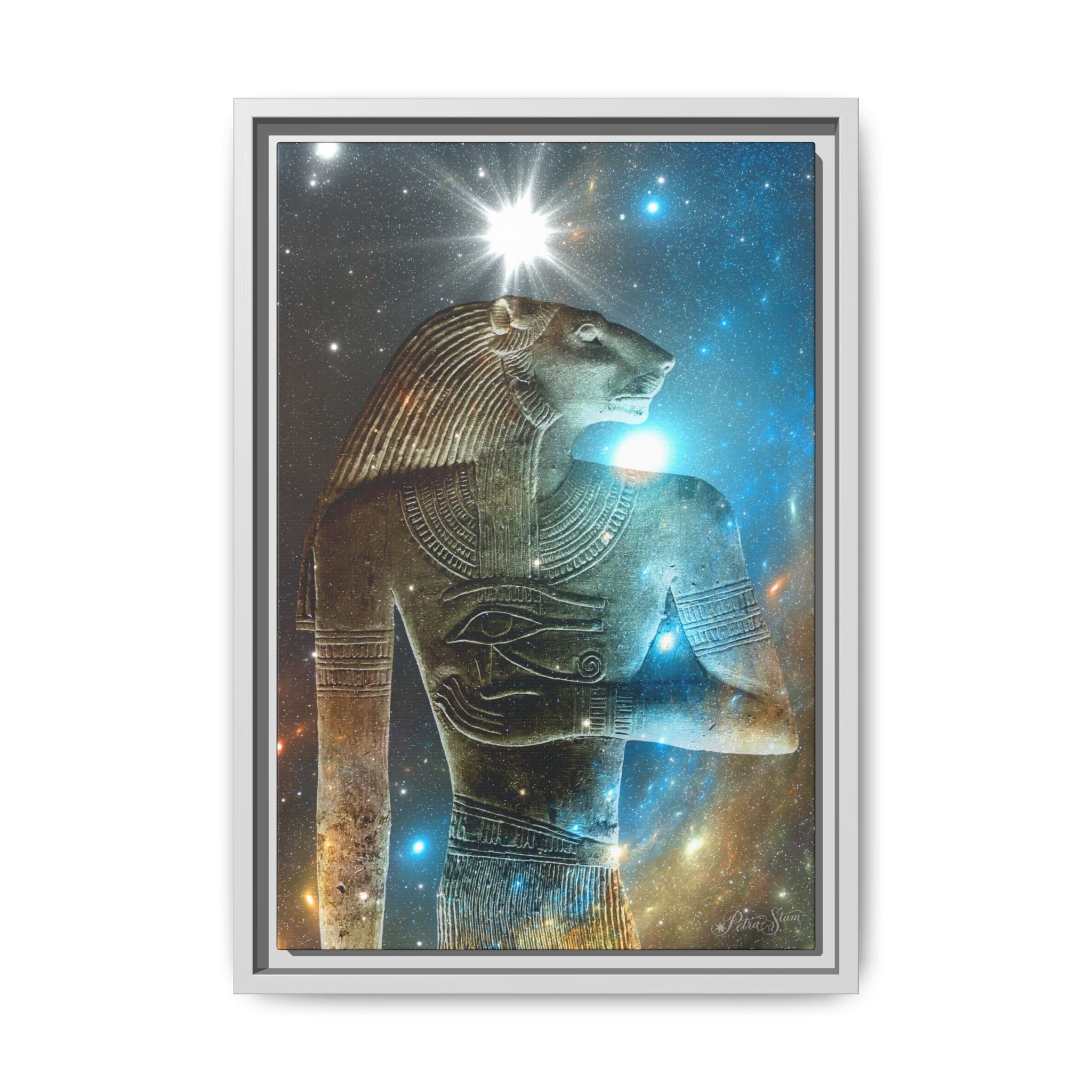 Abydos Leeuw-man canvas, mat, met lijst - Afbeelding 45