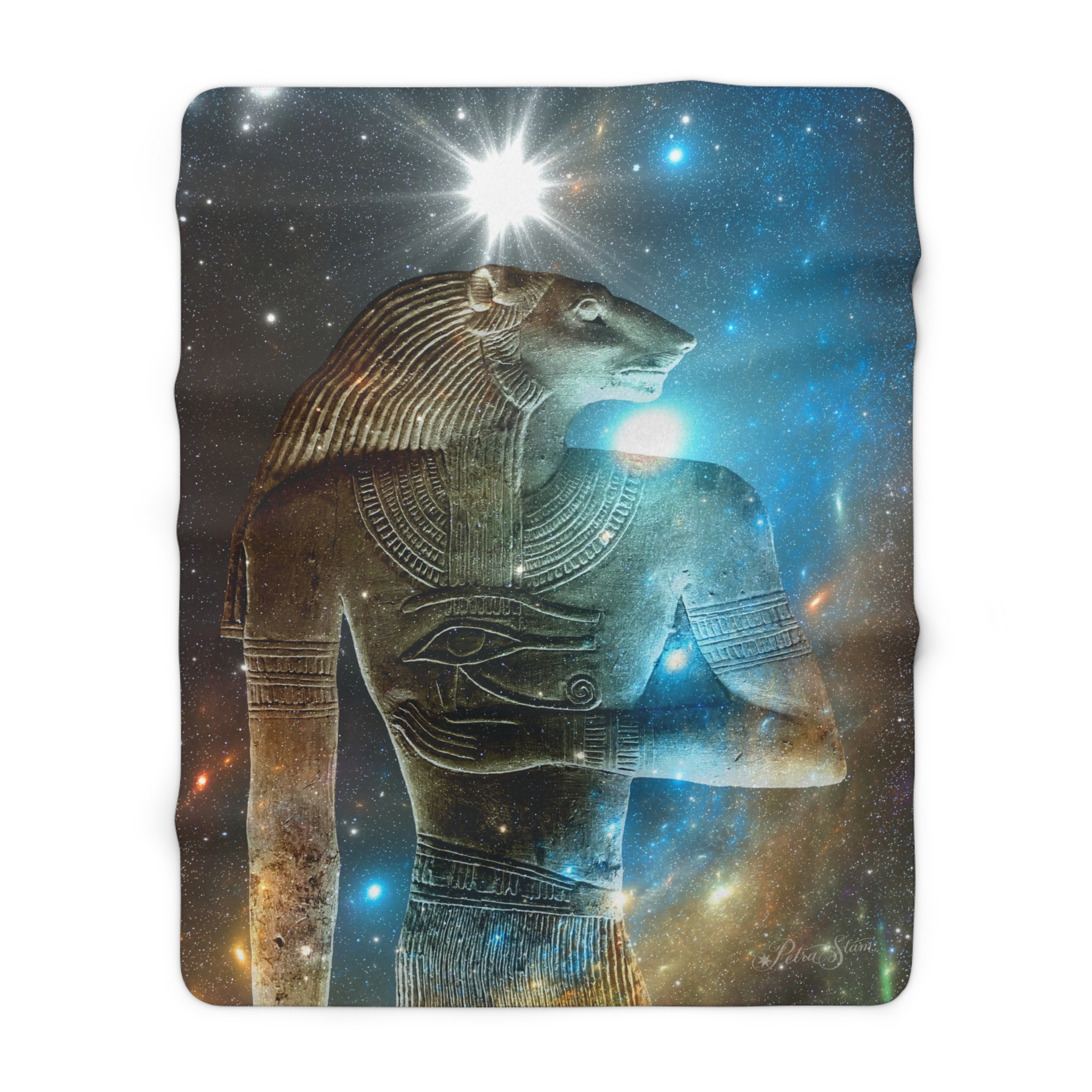 Abydos Leeuw-man sherpa (fleece deken) – Kosmische Leeuwmens - Afbeelding 5