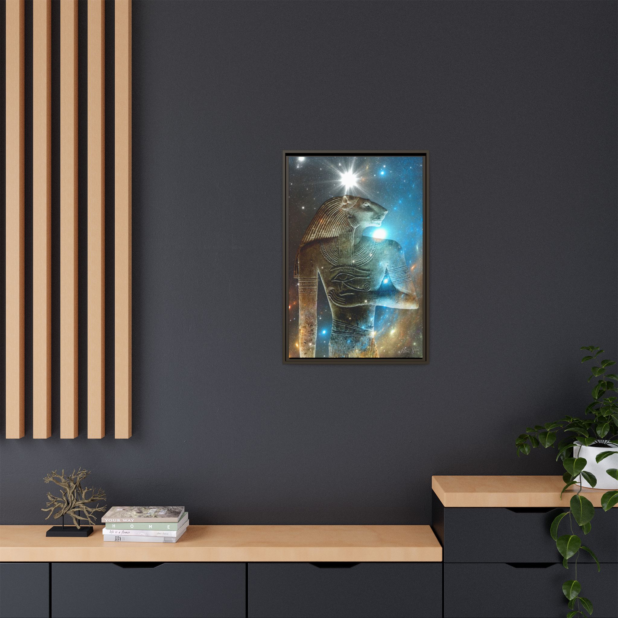 Abydos Leeuw-man canvas, mat, met lijst - Afbeelding 16