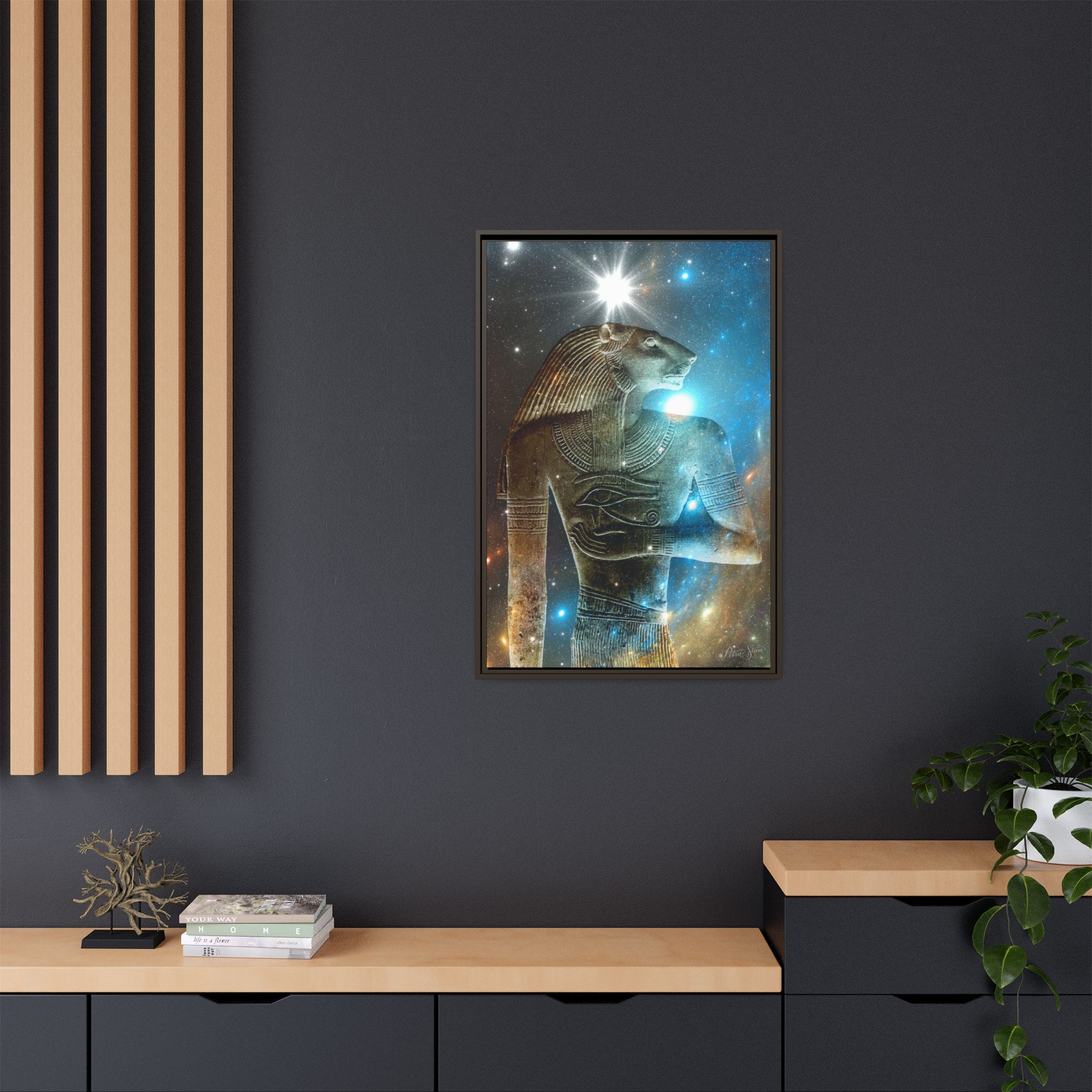 Abydos Leeuw-man canvas, mat, met lijst - Afbeelding 24