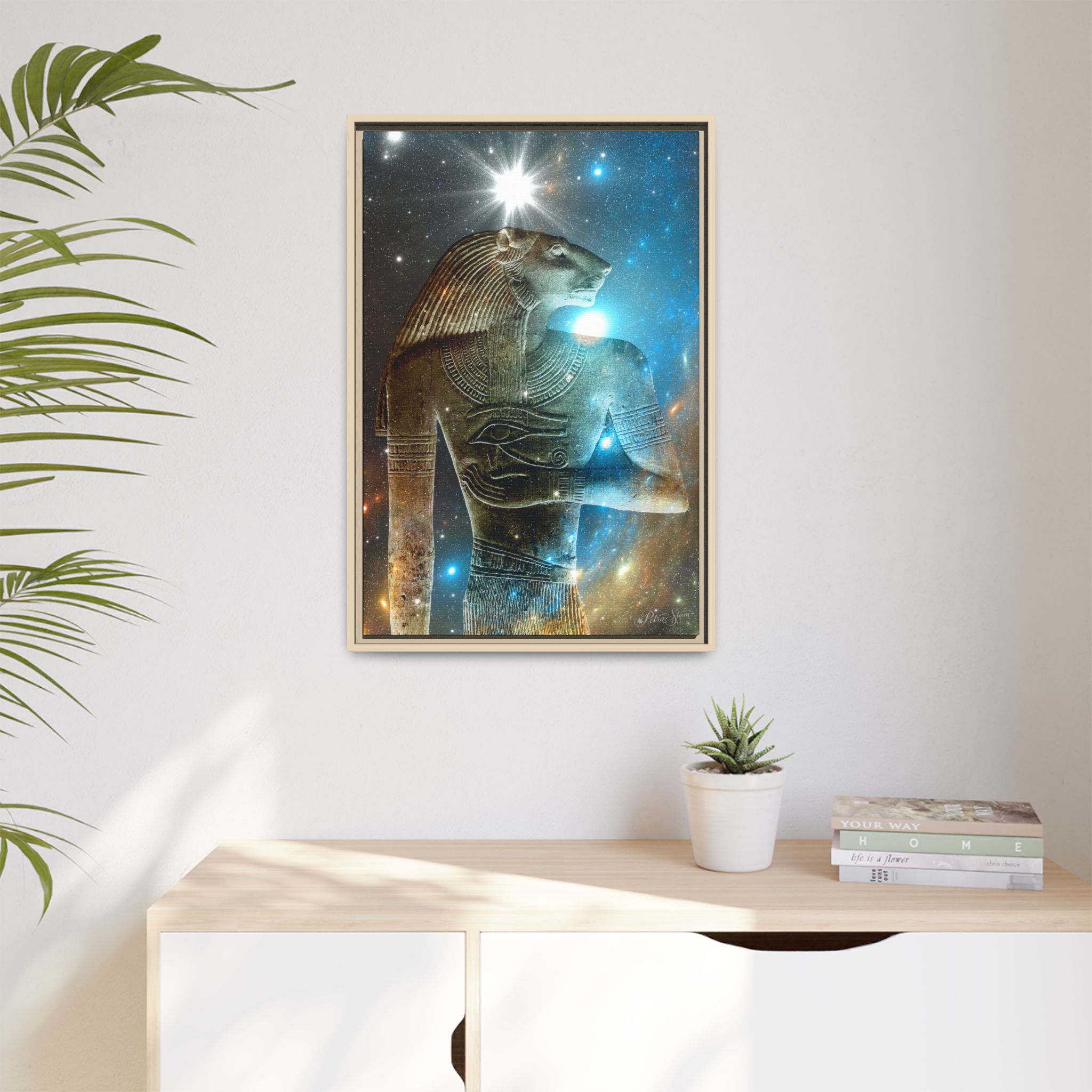 Abydos Leeuw-man canvas, mat, met lijst - Afbeelding 83