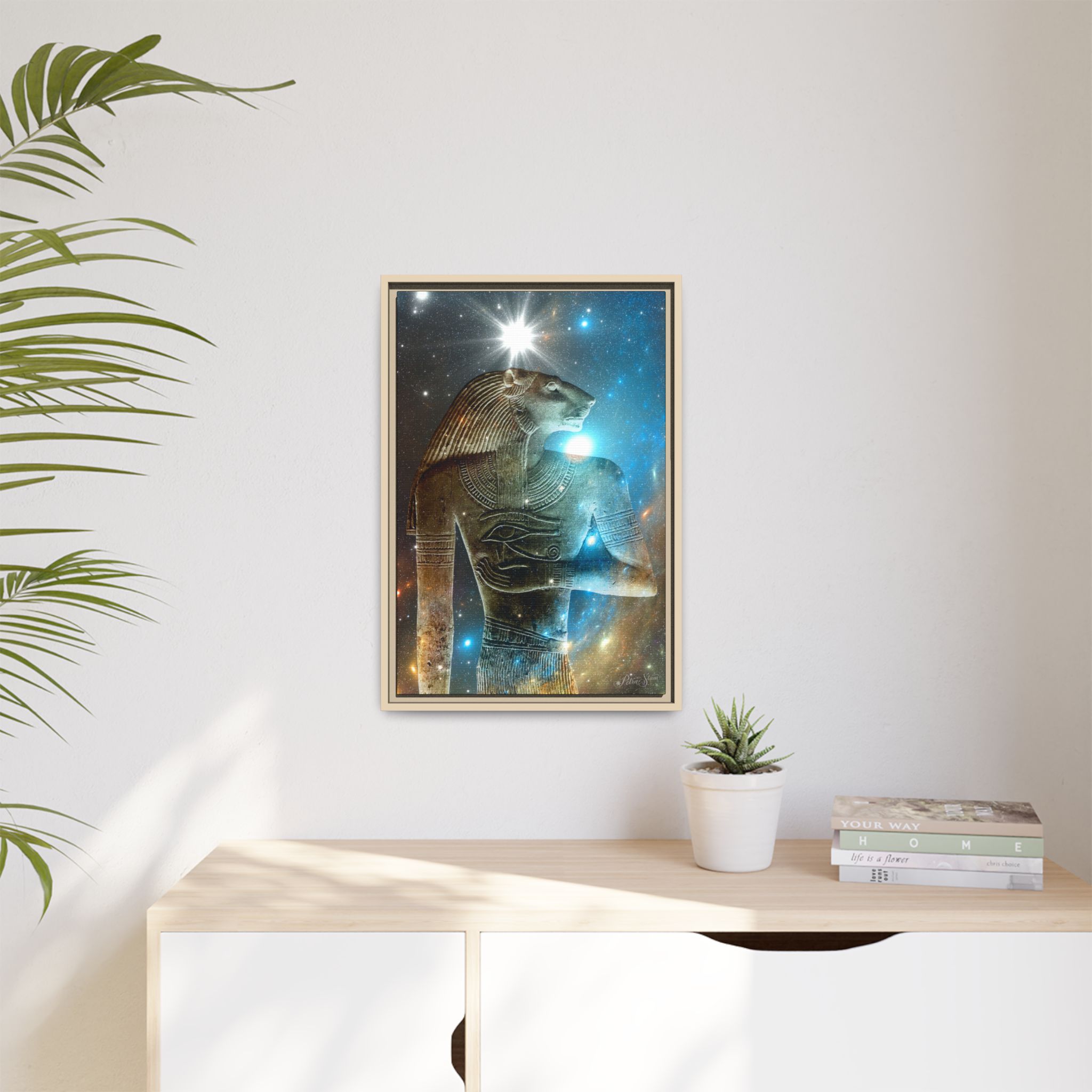 Abydos Leeuw-man canvas, mat, met lijst - Afbeelding 79
