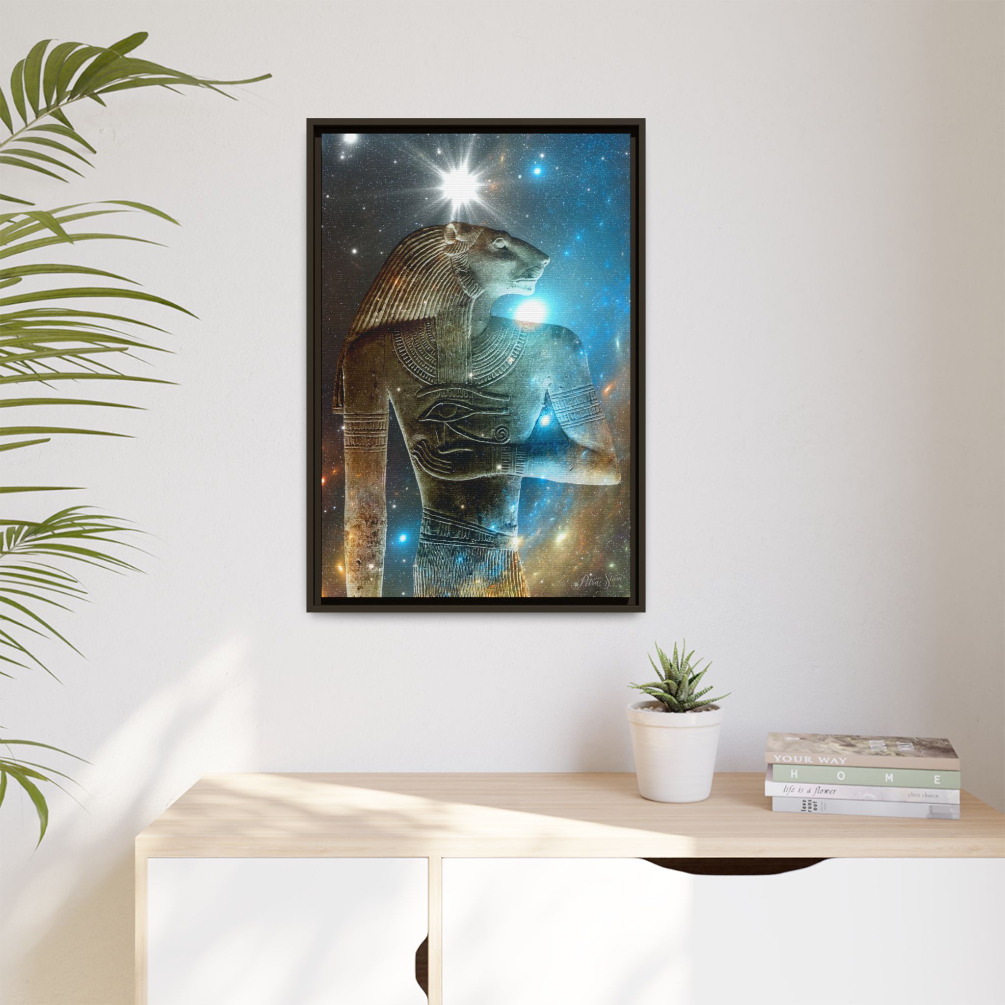 Abydos Leeuw-man canvas, mat, met lijst - Afbeelding 15