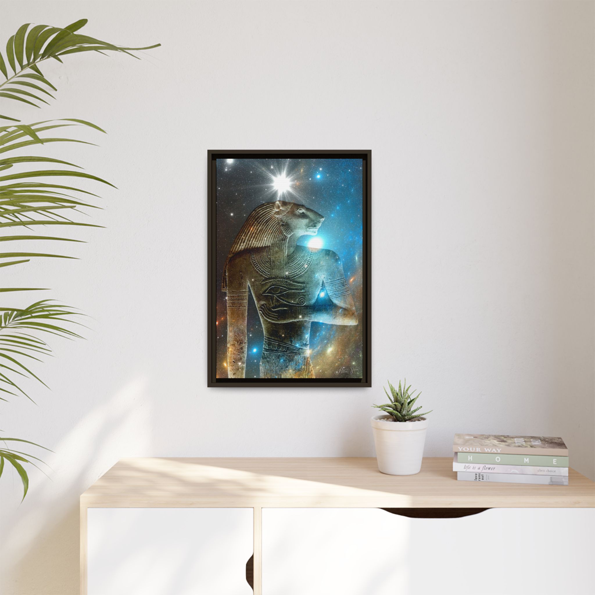 Abydos Leeuw-man canvas, mat, met lijst - Afbeelding 55