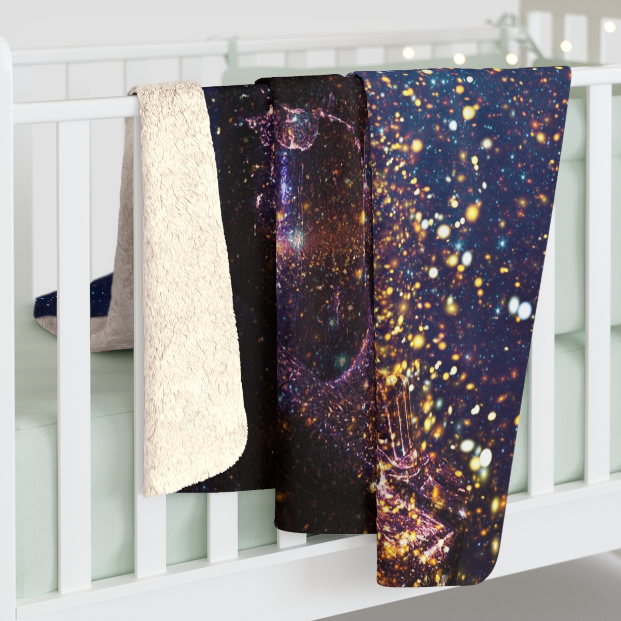 Kosmische Sekhmet - Egyptische Leeuwgodin sherpa (fleece deken) - Afbeelding 4
